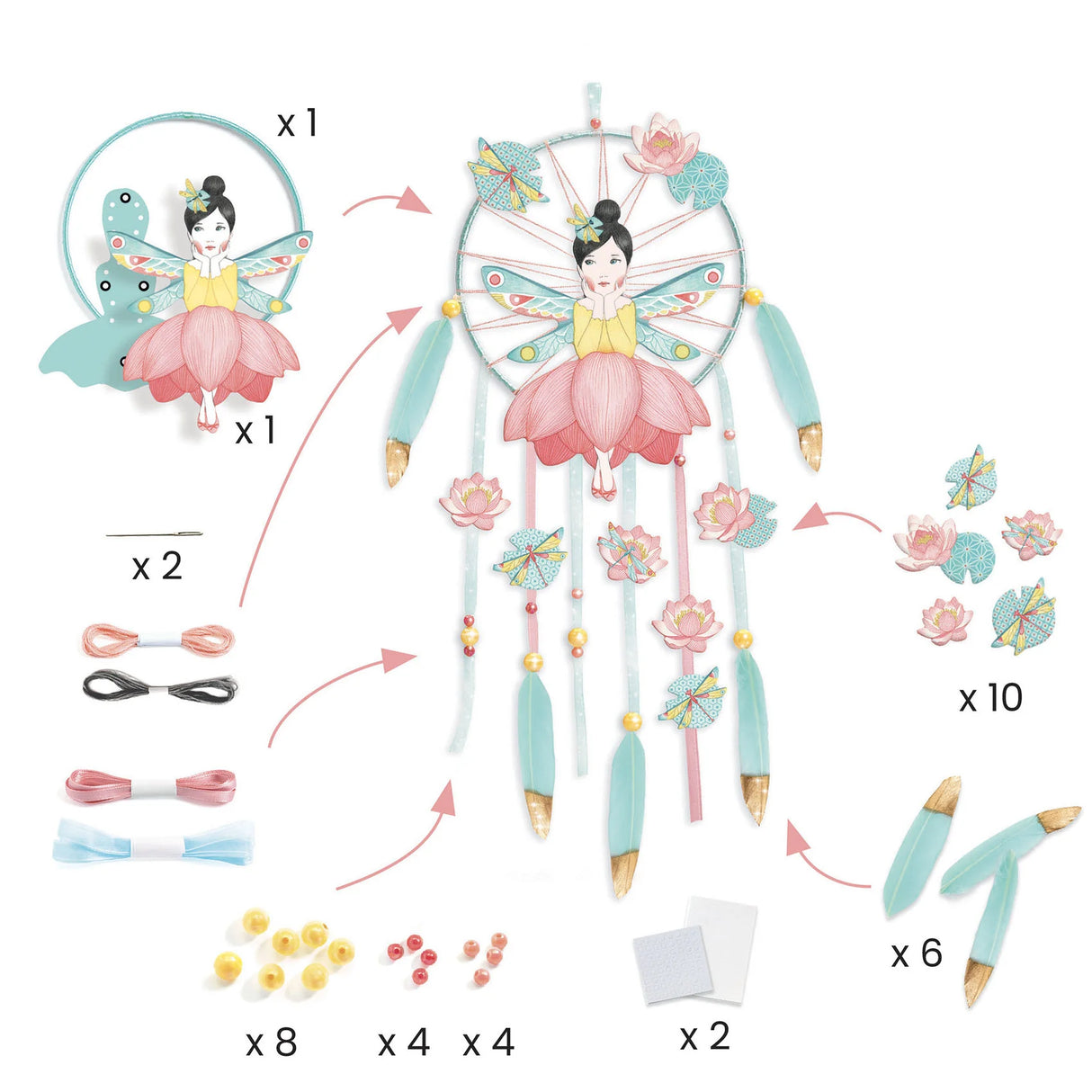 Djeco DIY Kit - Lotus Fairy Dreamcatcher