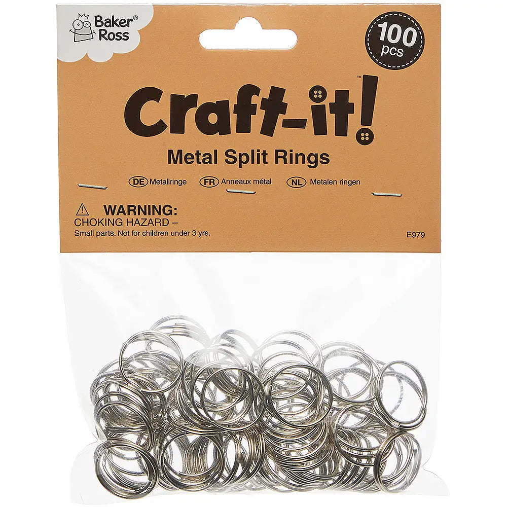 Split Metal Rings (Pack of 100)