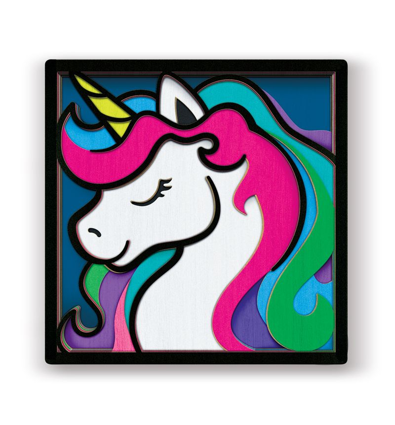 Splat Planet Wood Art Kit - Unicorn