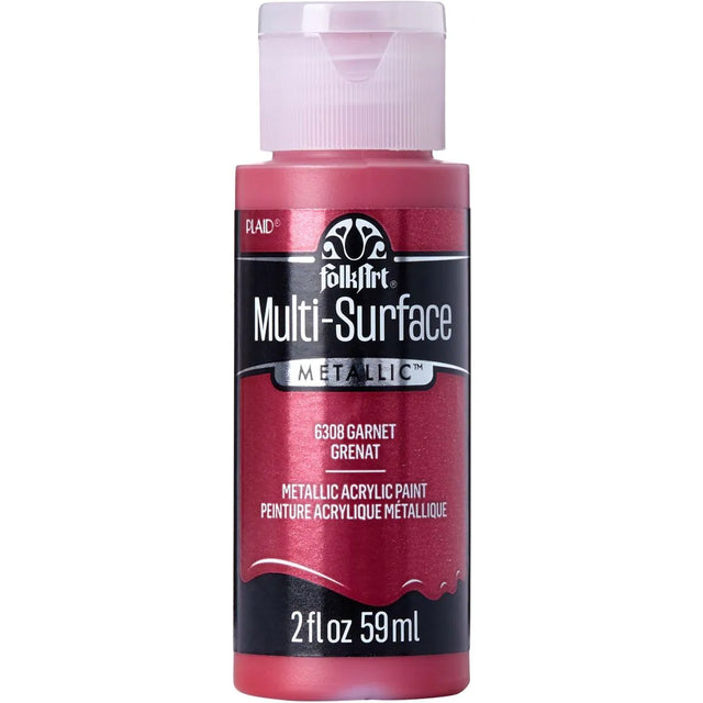 FolkArt Multi-Surface Metallic Acrylic 59ml - Garnet