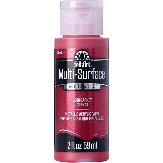 FolkArt Multi-Surface Metallic Acrylic 59ml - Garnet