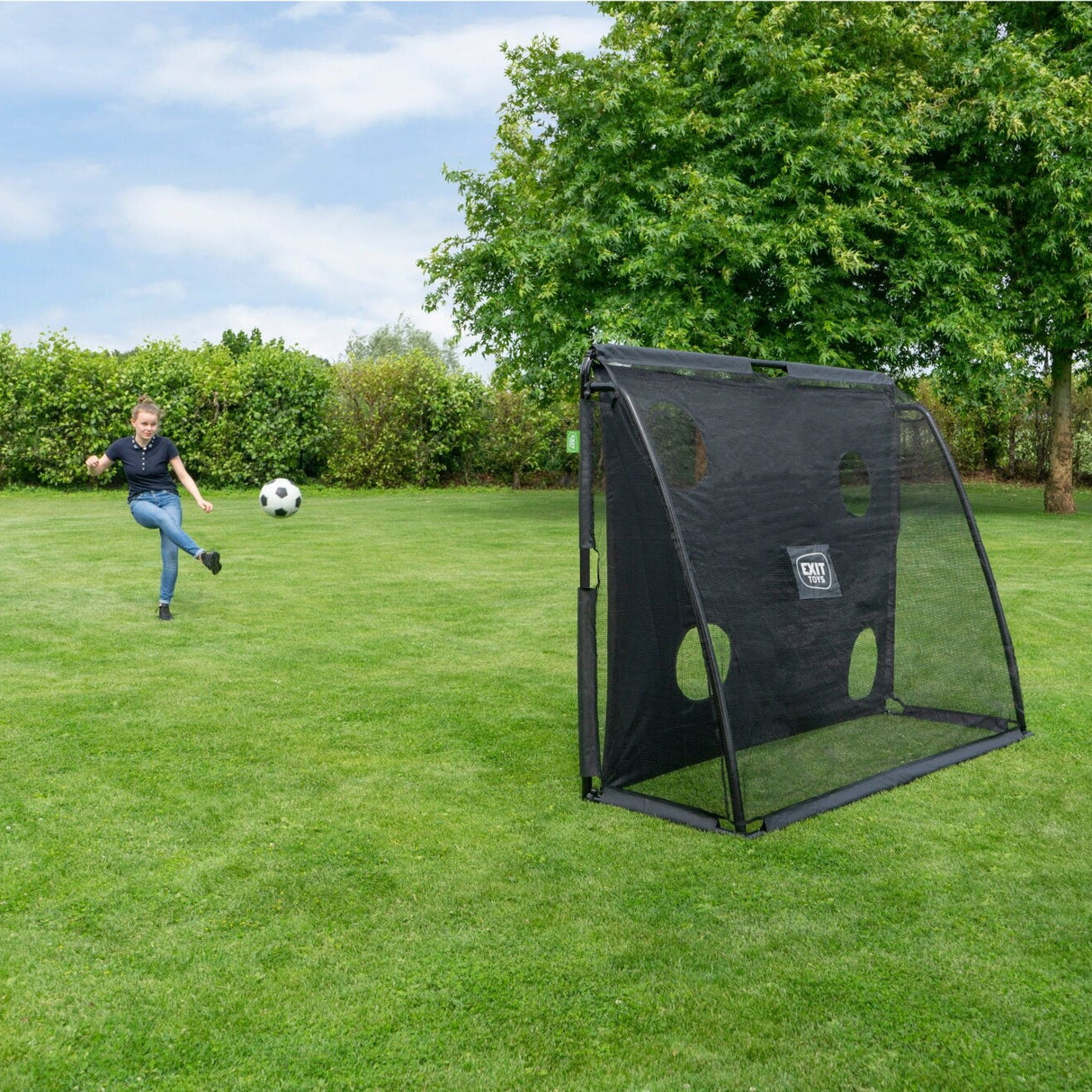 EXIT Coppa Steel Football Goal 220x170cm - Black