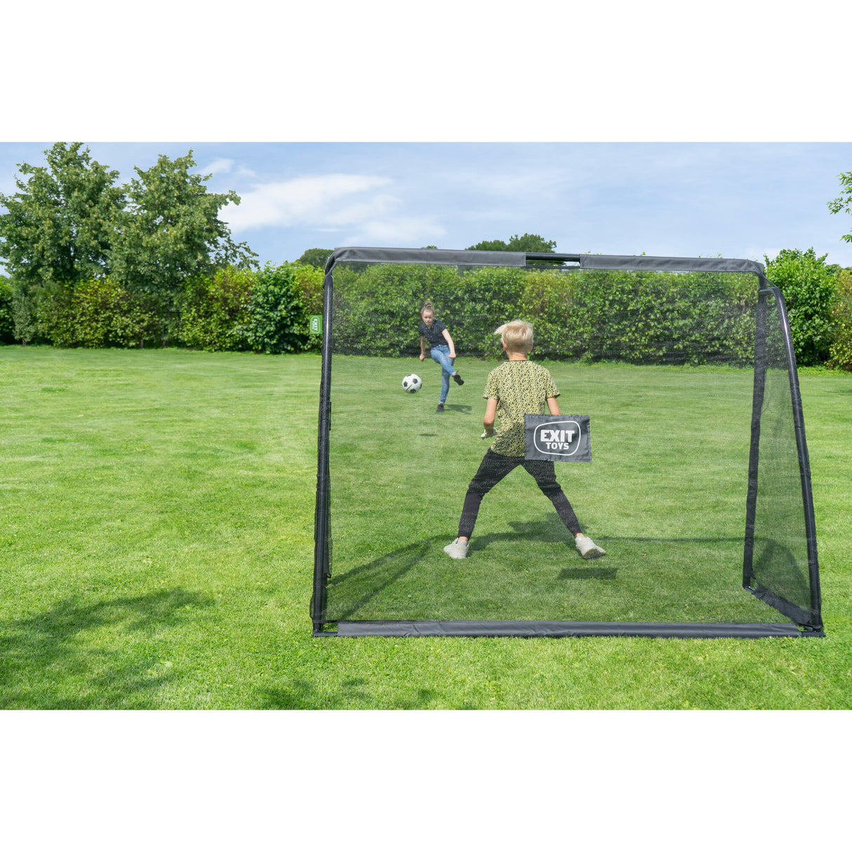 EXIT Coppa Steel Football Goal 220x170cm - Black