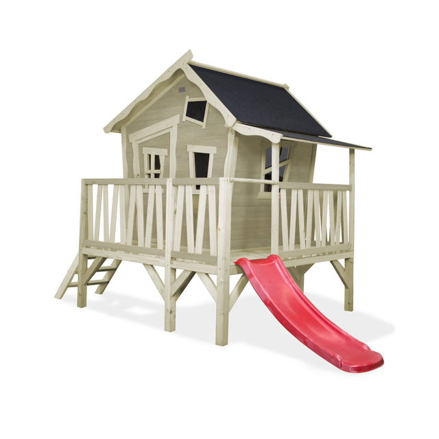 EXIT Crooky 350 Wooden Playhouse - Grey Beige