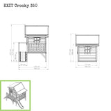EXIT Crooky 350 Wooden Playhouse - Grey Beige