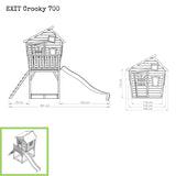 EXIT Crooky 700 Wooden Playhouse - Grey Beige