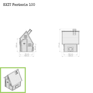 EXIT Fantasia 100 Wooden Playhouse - Red