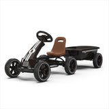 EXIT Foxy Pedal Go-Kart with Trailer -  Espresso Black