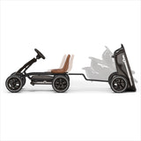 EXIT Foxy Pedal Go-Kart with Trailer -  Espresso Black