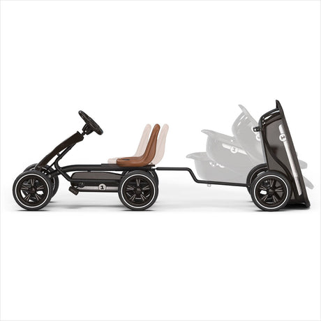 EXIT Foxy Pedal Go-Kart with Trailer -  Espresso Black