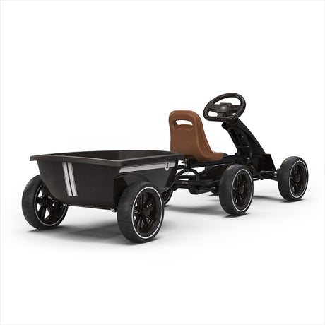 EXIT Foxy Pedal Go-Kart with Trailer -  Espresso Black