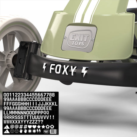 EXIT Foxy Pedal Go-Kart with Trailer -  Retro Green