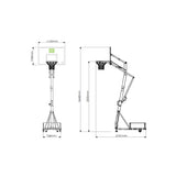 EXIT Galaxy Portable Basketball Backboard - Green/Black (with Dunk rim)