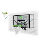 EXIT Galaxy wall-mounted basketball backboard with dunk hoop - green/black