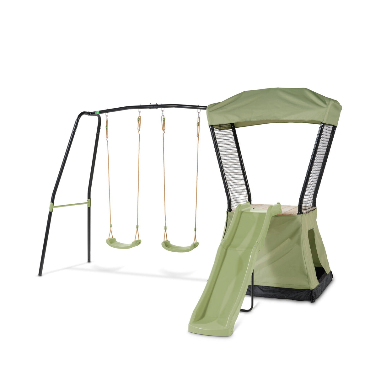 EXIT Ivy Outdoor Playset With Slide and Swing Set