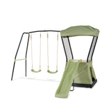 EXIT Ivy Outdoor Playset With Slide and Swing Set