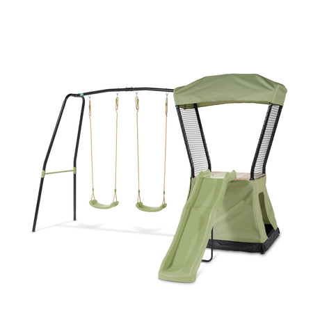 EXIT Ivy Outdoor Playset With Slide and Swing Set