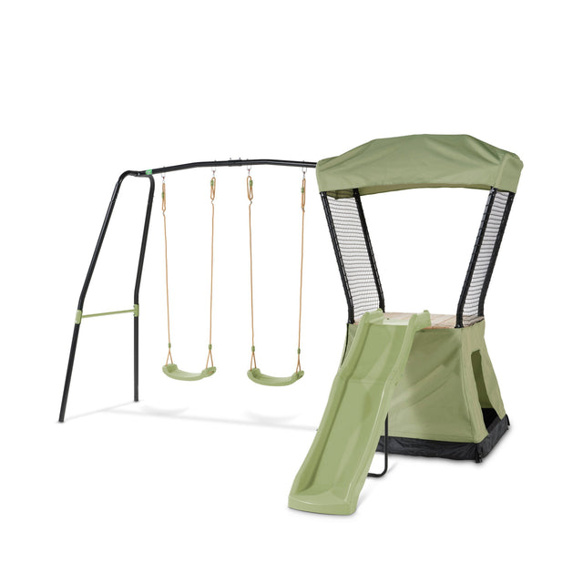 EXIT Ivy Outdoor Playset With Slide and Swing Set