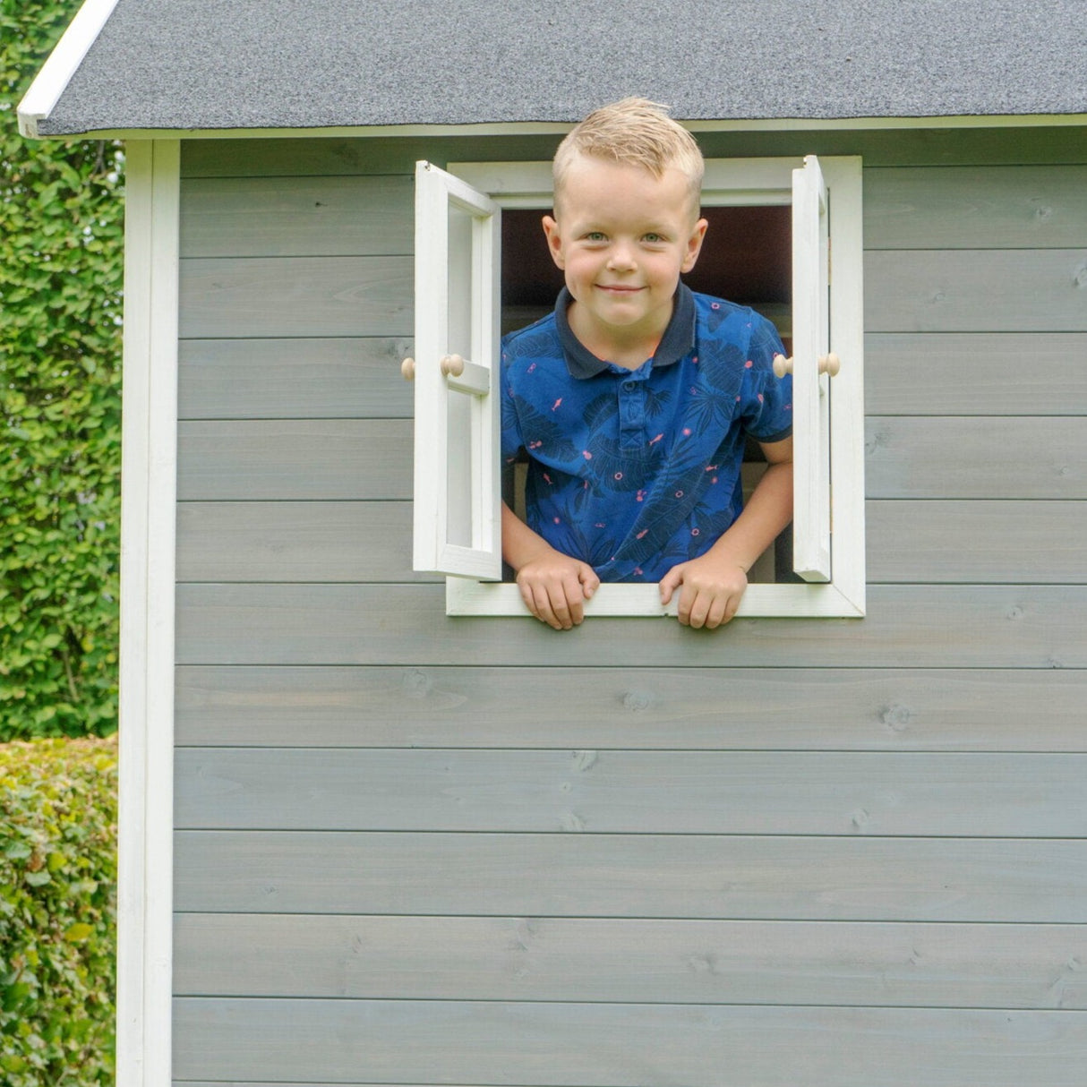 EXIT Loft 300 Grey Wooden Playhouse - Grey