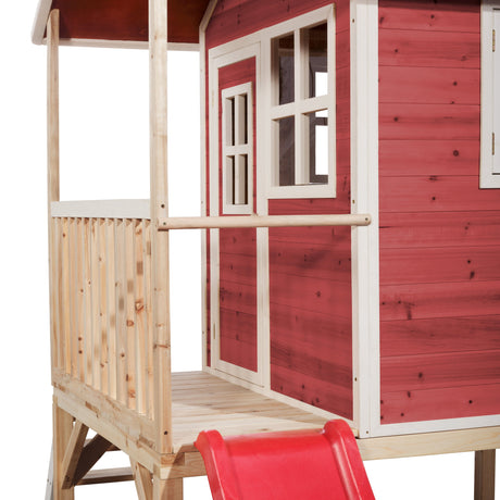EXIT Loft 300 Red Wooden Playhouse - Red