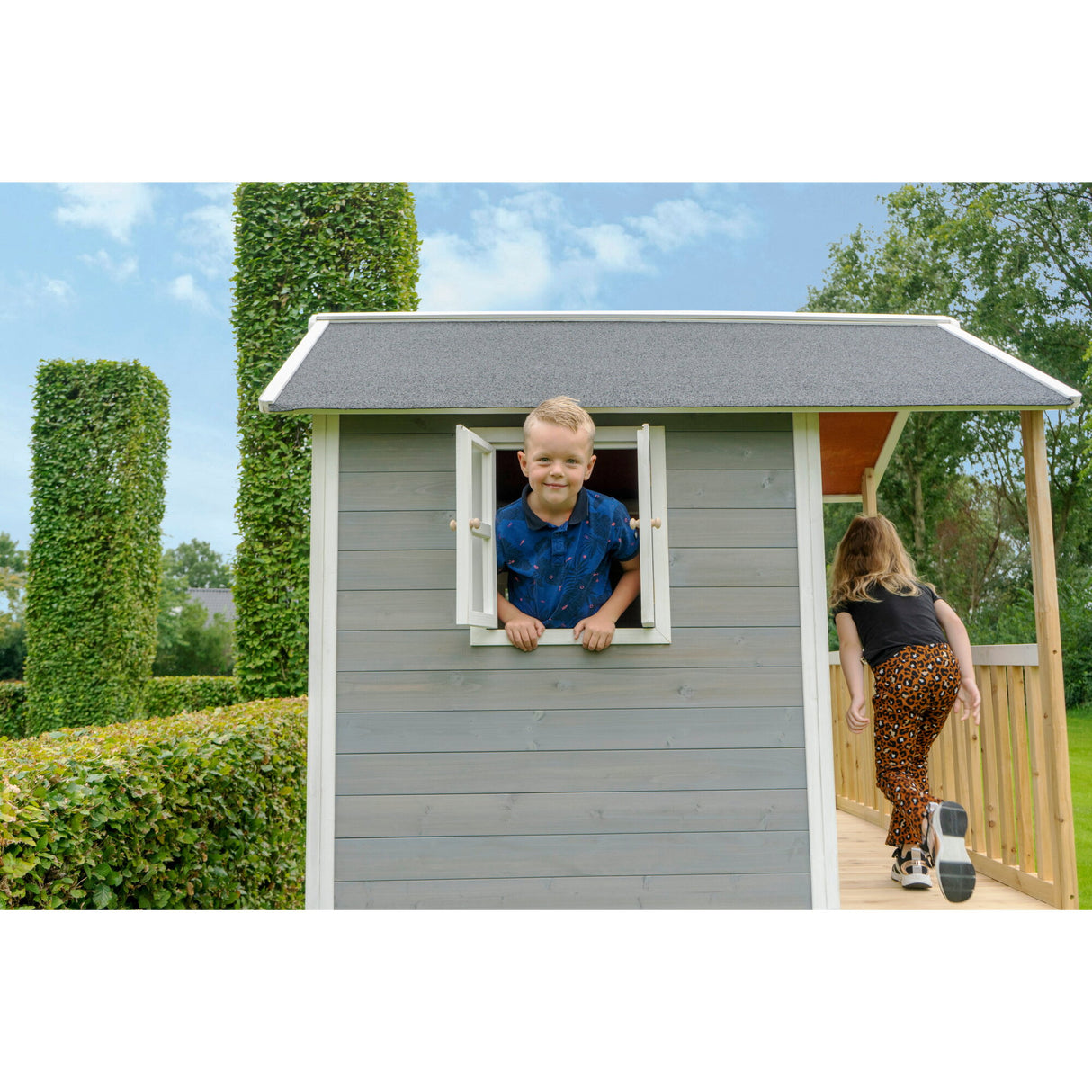 EXIT Loft 350 Wooden Playhouse - Grey