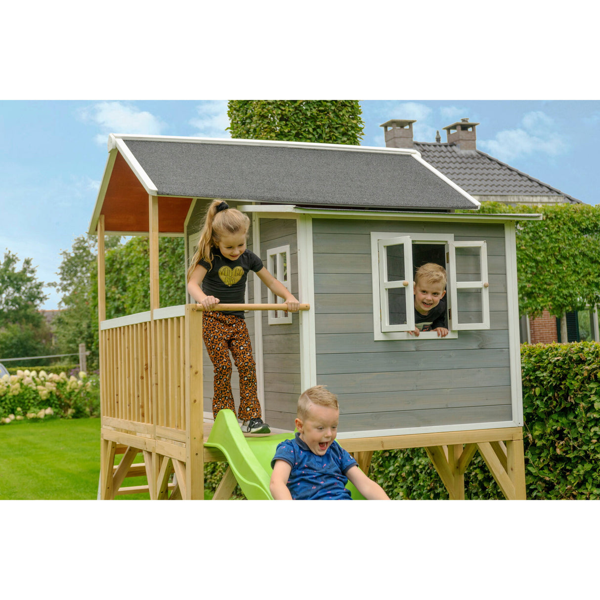 EXIT Loft 550 Wooden Playhouse - Grey