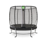 Exit Lotus Premium Round Trampoline and Safety Net - 8 Ft (Black)