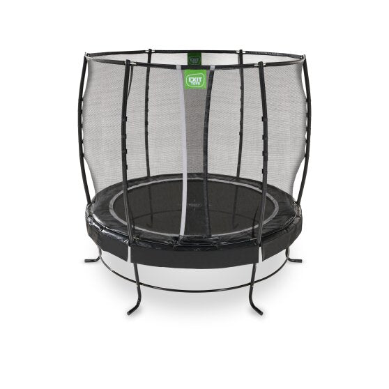 Exit Lotus Premium Round Trampoline and Safety Net - 8 Ft (Black)