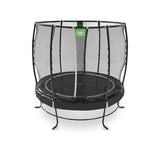 Exit Lotus Premium Round Trampoline and Safety Net - 8 Ft (Black)