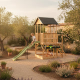EXIT Panorama 550 Wooden Playhouse With Slide & Mud Kitchen