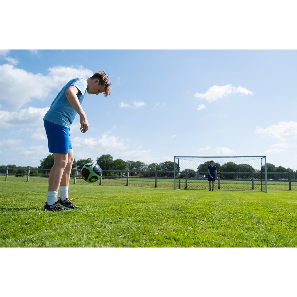 EXIT Scala Aluminium Soccer Goal (16.4 x 6.6 Ft)