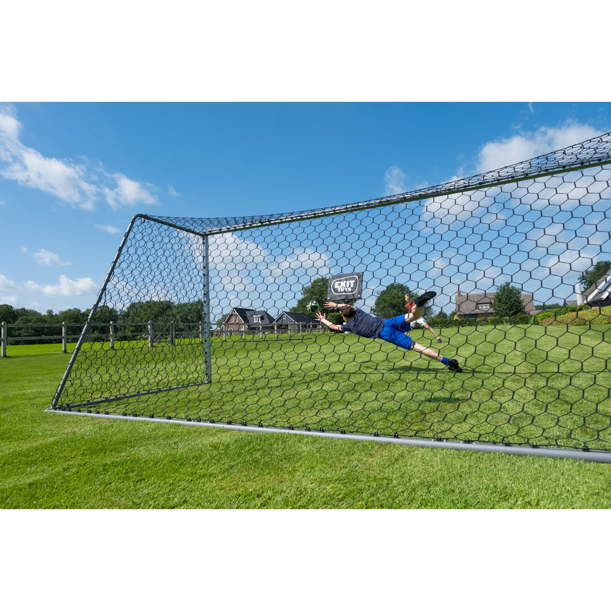 EXIT Scala Aluminium Soccer Goal (16.4 x 6.6 Ft)