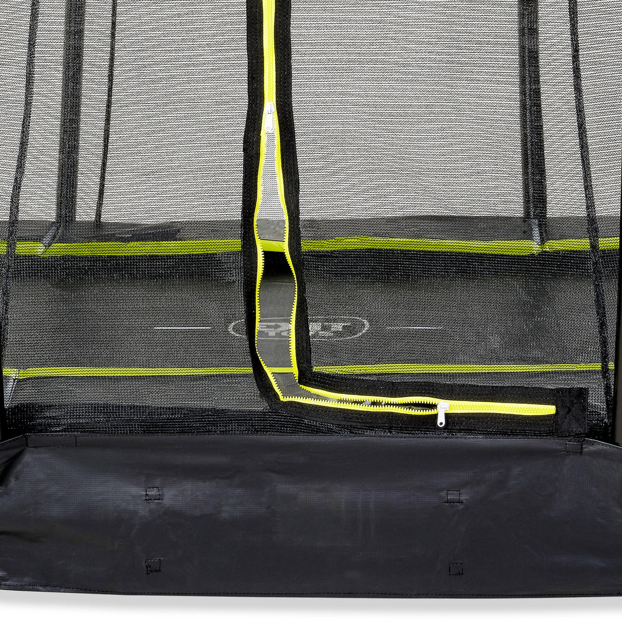 EXIT Silhouette ground trampoline with safety net - 7x10ft (black)