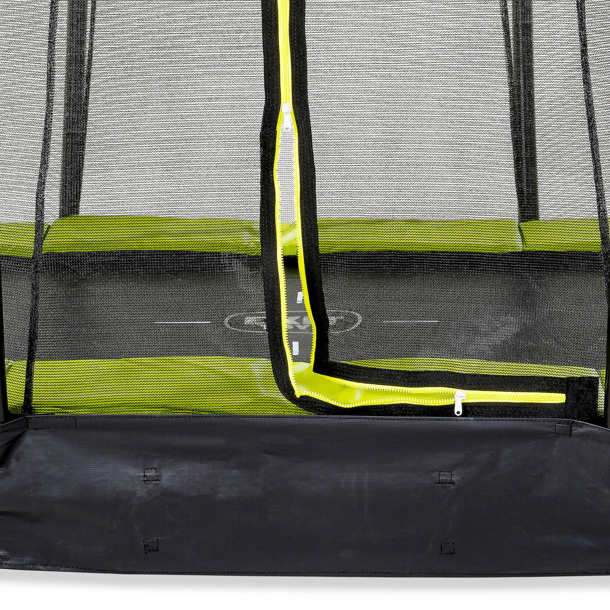 EXIT Silhouette ground trampoline - 7x10ft with safety net (Green)