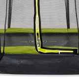 EXIT Silhouette ground trampoline - 7x10ft with safety net (Green)
