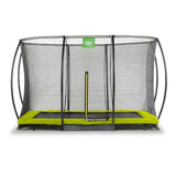 EXIT Silhouette ground trampoline 8x12ft with safety net - green