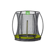 EXIT Silhouette Round Ground Trampoline with Safety Net - 6FT (Lime Green)