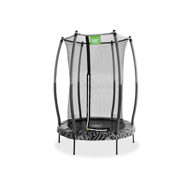 Exit Junior Round Trampoline With Safety Net - 4.5 Ft (Black/Grey)