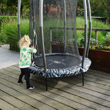 Exit Junior Round Trampoline With Safety Net - 4.5 Ft (Black/Grey)