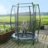 Exit Junior Round Trampoline With Safety Net - 4.5 Ft (Black/Grey)