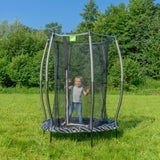 Exit Junior Round Trampoline With Safety Net - 4.5 Ft (Black/Grey)