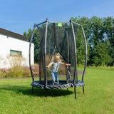 Exit Junior Round Trampoline With Safety Net - 4.5 Ft (Black/Grey)