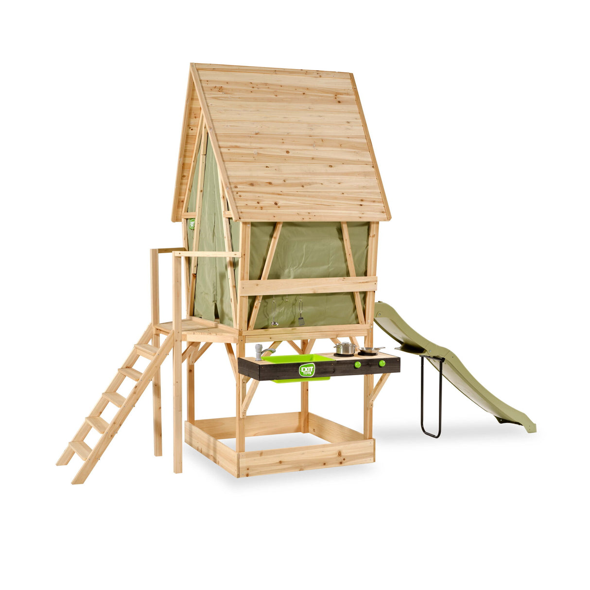 EXIT Yuki 550 Playhouse with Slide, Sandpit & Mud Kitchen
