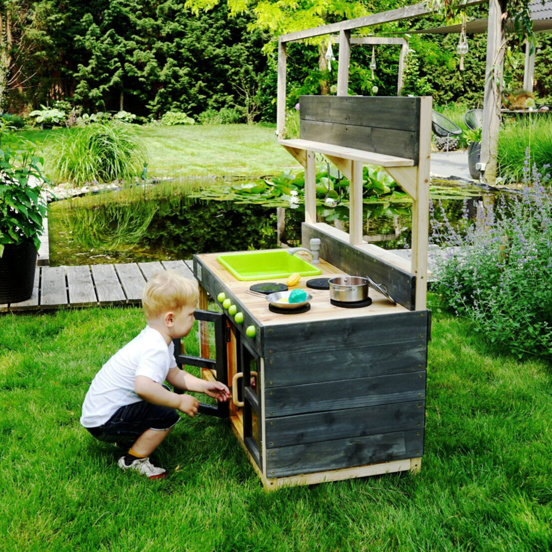 EXIT Yummy 200 Wooden Mud Kitchen - Natural