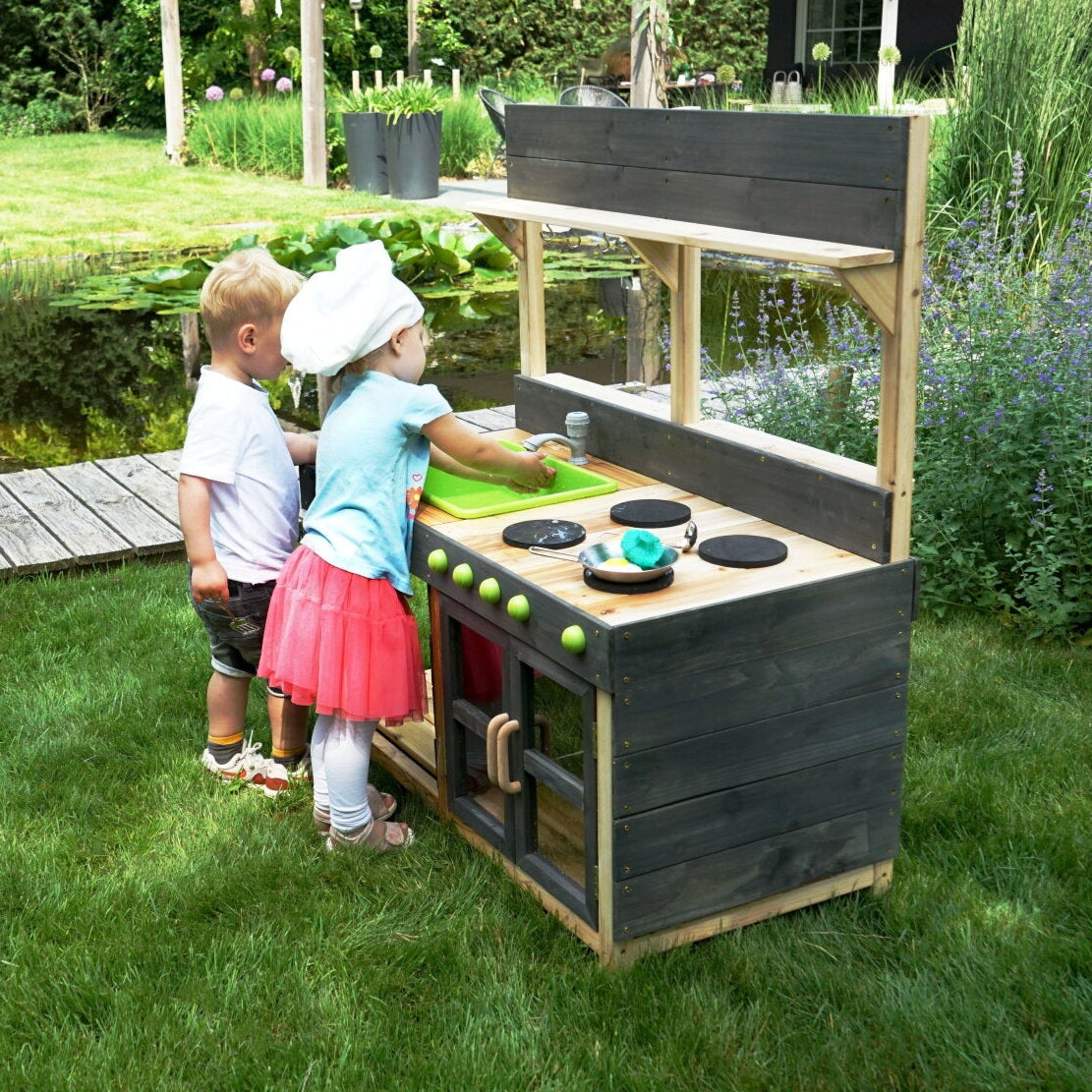 EXIT Yummy 200 Wooden Mud Kitchen - Natural