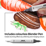 Zieler Graphic Marker Pens and Blending Marker Set