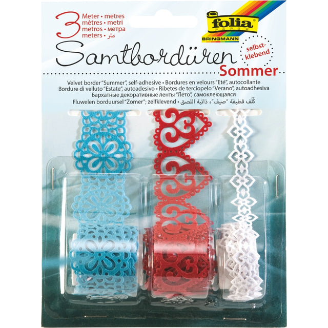 Velvet Borders Self Adhesive - Summer (3 Rolls)