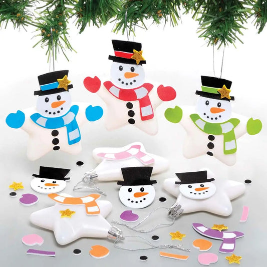 Snowman Star Bauble Kits (Pack of 6)