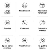 Micro Adult Scooter Flex Deluxe: Black