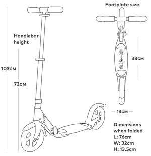 Micro Adult Scooter Flex Deluxe: Black
